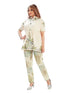 Amchoor Beige Cotton Floral Print Co-ord Set for Women's